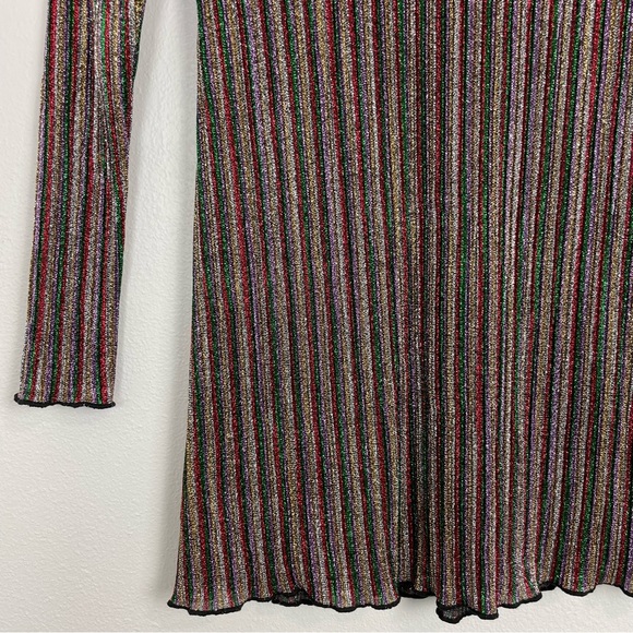 Kimchi Blue Melody Stripe Shimmer Mini Dress | Size Small - Picture 10 of 13